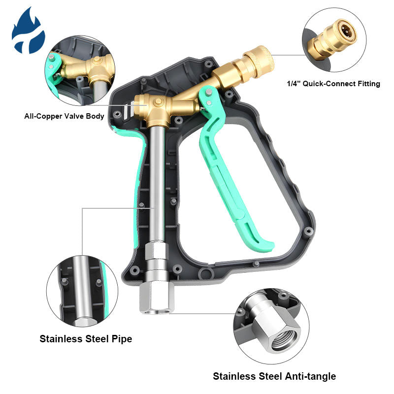 Stainless Steel High-Pressure Washer Gun