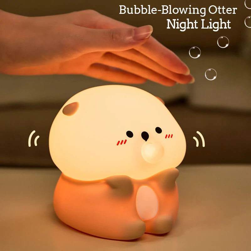 Blow Bubble Sea Otter Silicone Lamp