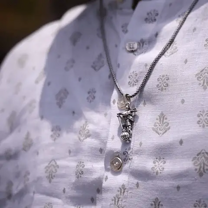 Divine Hanuman Silver Pendant
