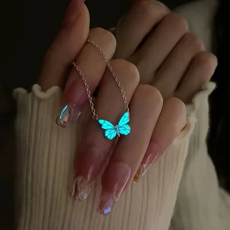 Glow-In-The-Dark Butterfly Necklace