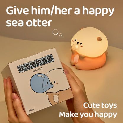 Blow Bubble Sea Otter Silicone Lamp