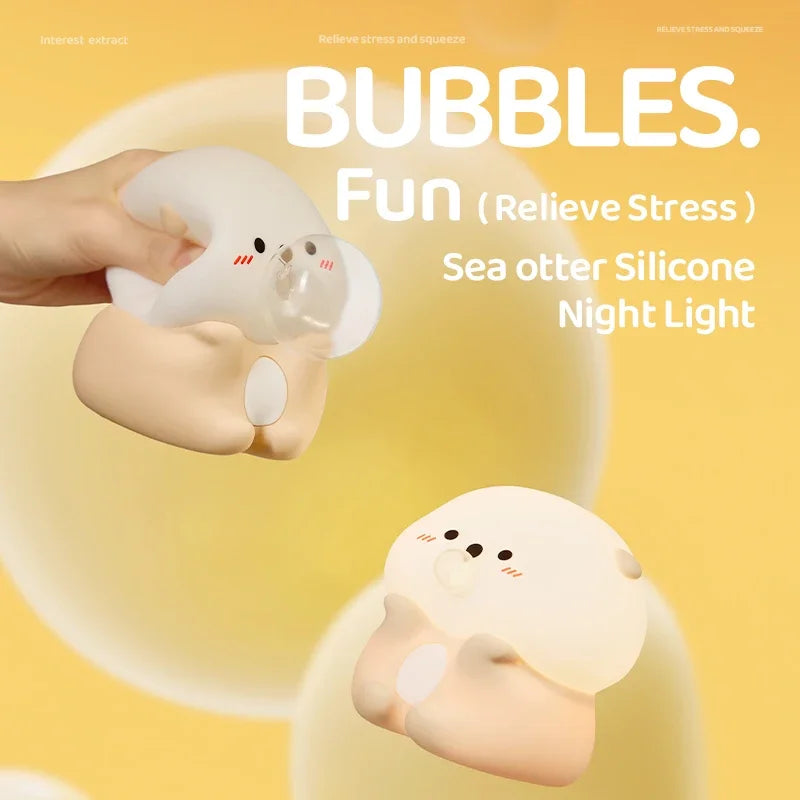 Blow Bubble Sea Otter Silicone Lamp