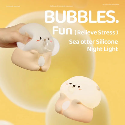 Blow Bubble Sea Otter Silicone Lamp