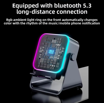 5-in-1 Bluetooth Speaker with Phone Stand