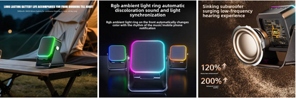 5-in-1 Bluetooth Speaker with Phone Stand