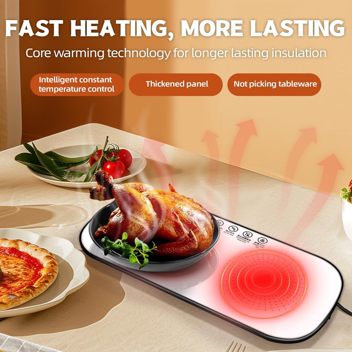 HeatServe Glass Tray