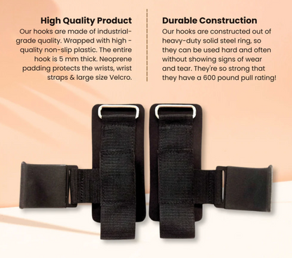 Adjustable Bodybuilding Wrist Hook Strap
