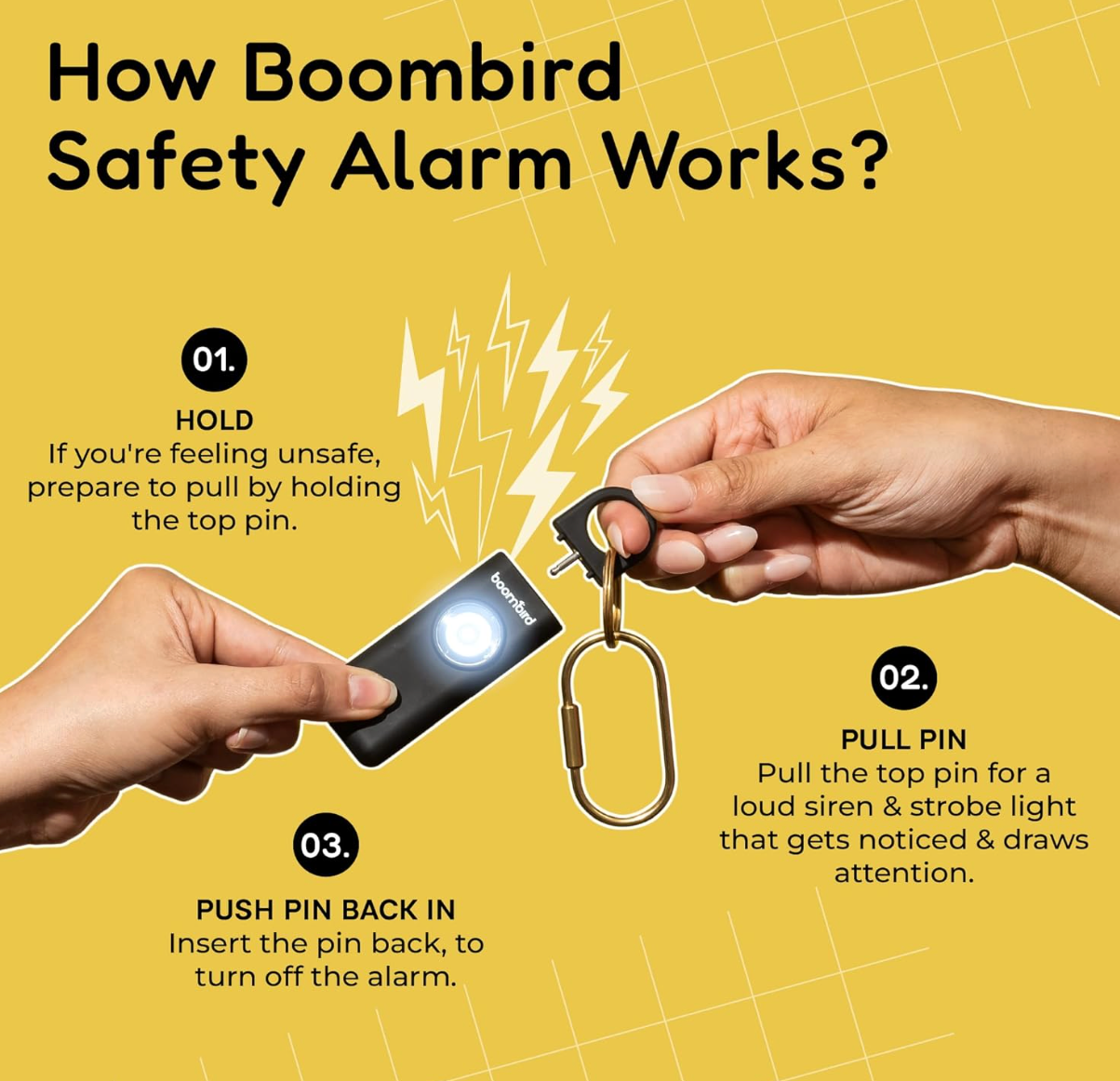 Women Self Defence Alarm Keychain