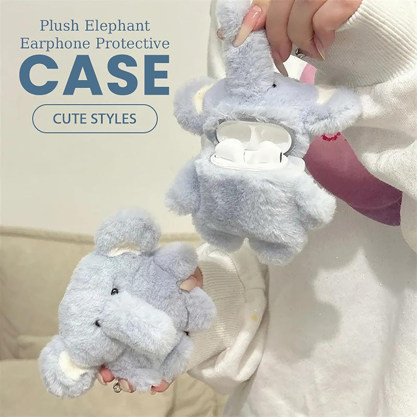 Elephant Plush AirPods Case