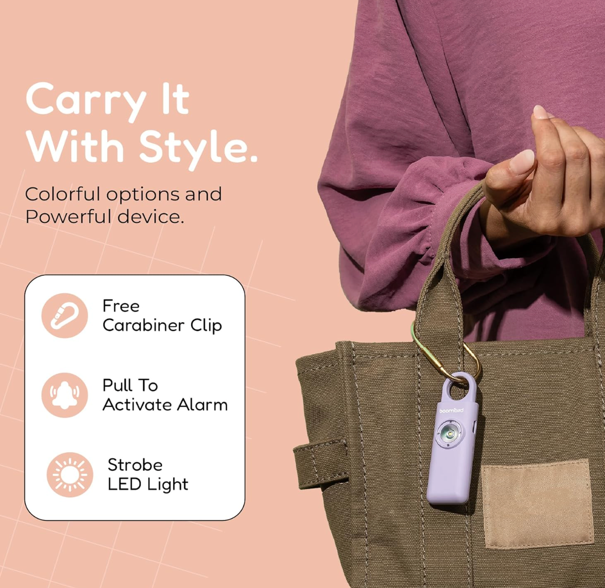 Women Self Defence Alarm Keychain
