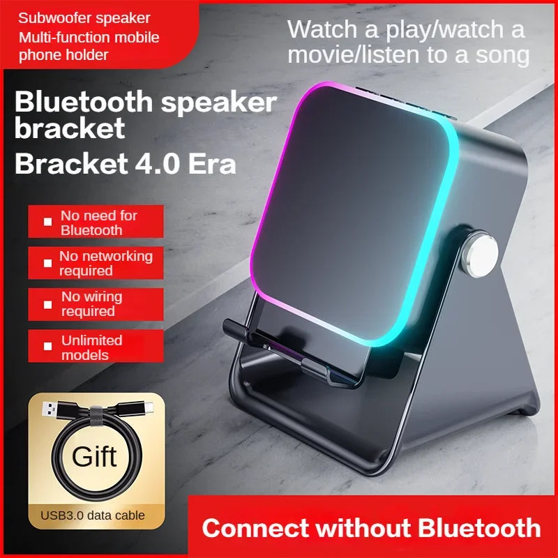 5-in-1 Bluetooth Speaker with Phone Stand