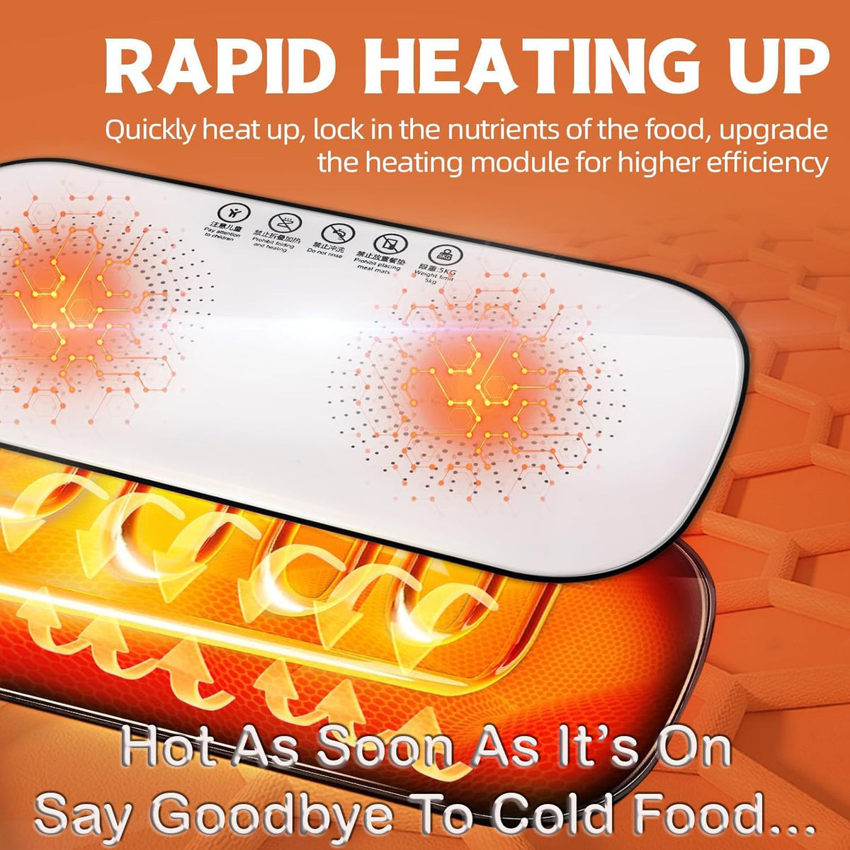 HeatServe Glass Tray