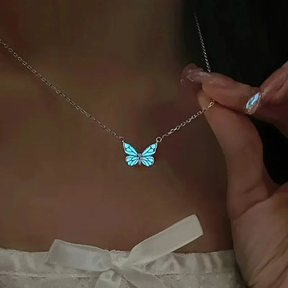 Glow-In-The-Dark Butterfly Necklace