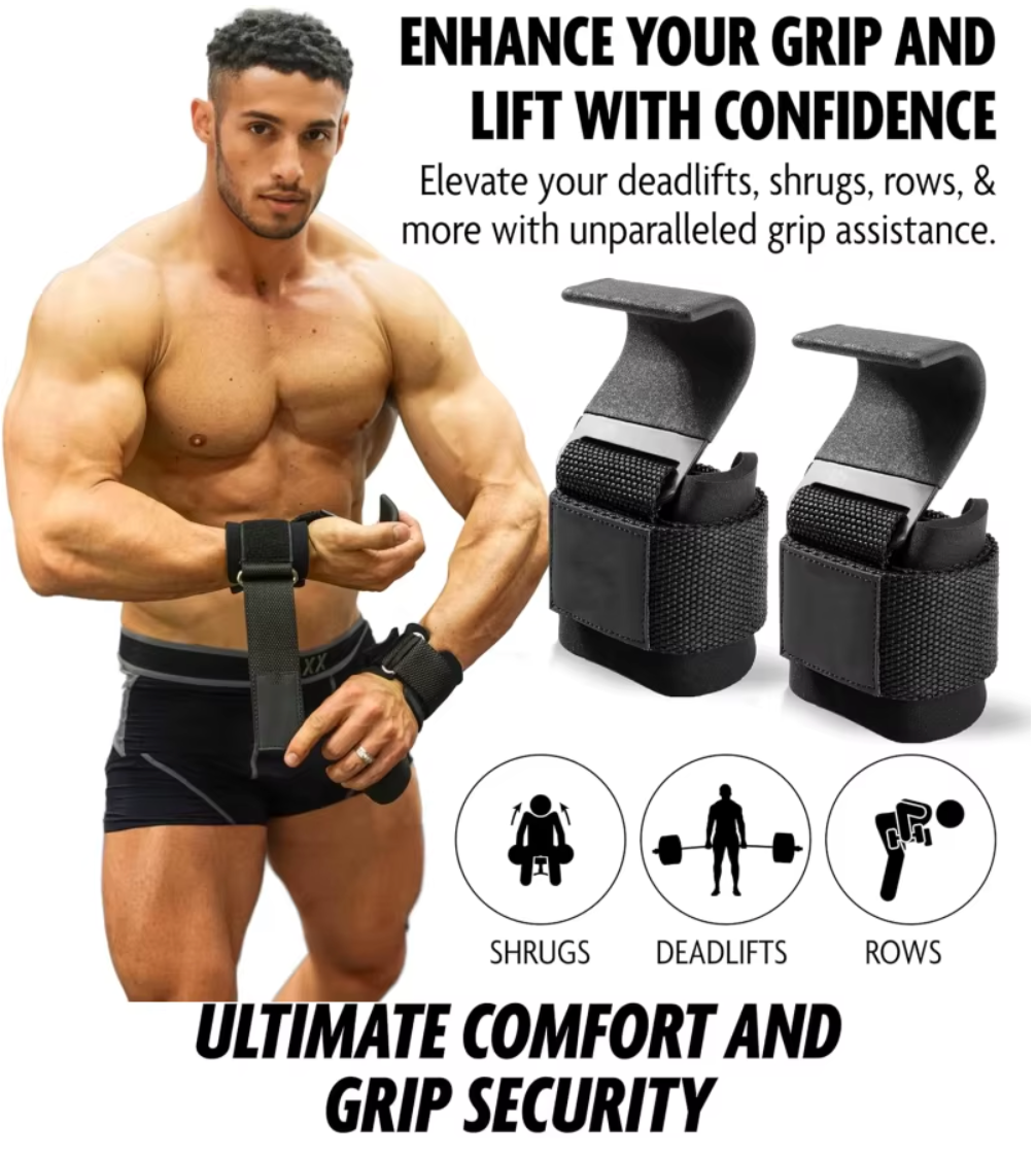 Adjustable Bodybuilding Wrist Hook Strap