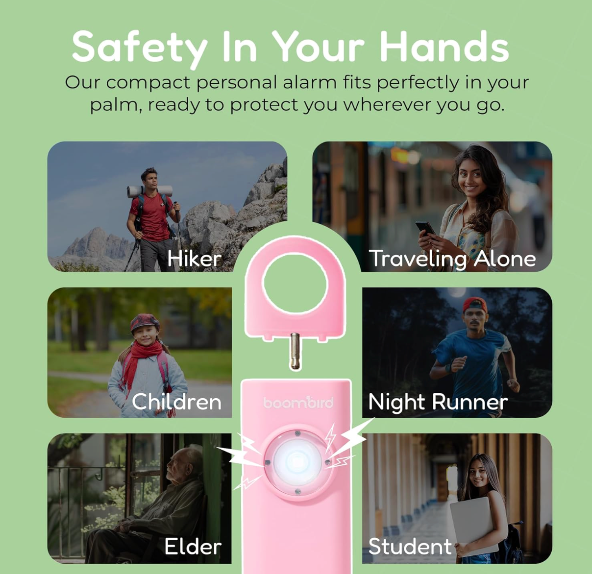 Women Self Defence Alarm Keychain