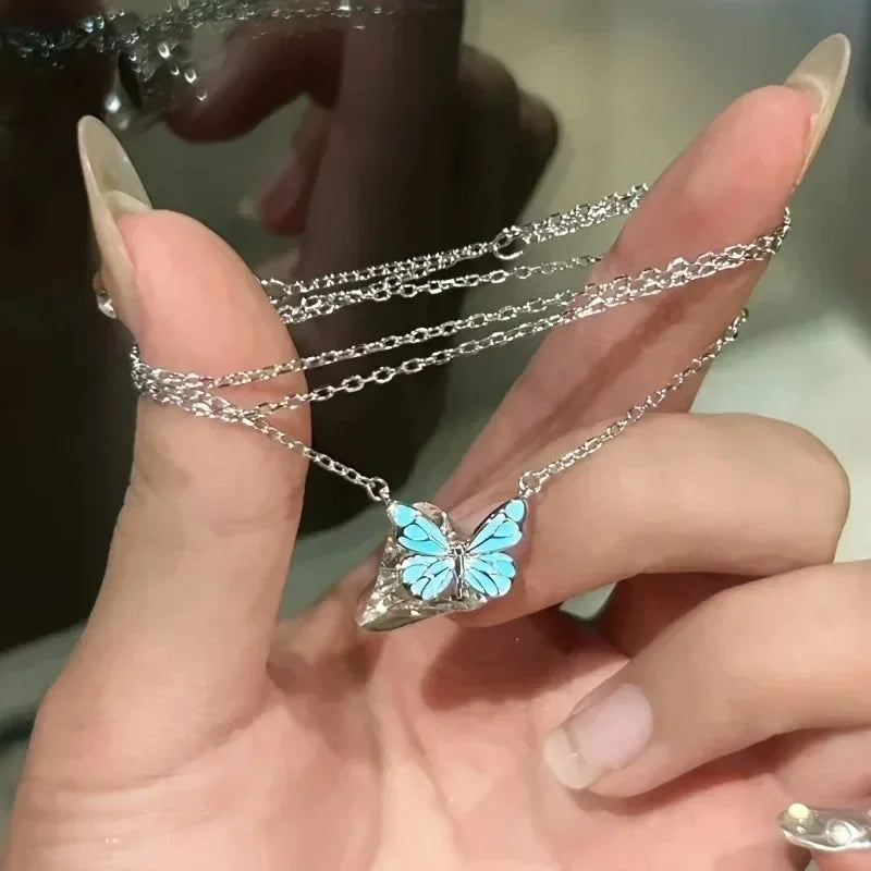 Glow-In-The-Dark Butterfly Necklace