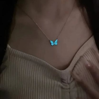 Glow-In-The-Dark Butterfly Necklace