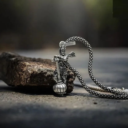 Divine Hanuman Silver Pendant