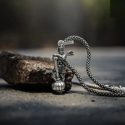Divine Hanuman Silver Pendant