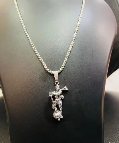 Divine Hanuman Silver Pendant